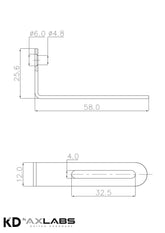 KD By AxLabs LP Style Pickguard Bracket - AxLabs